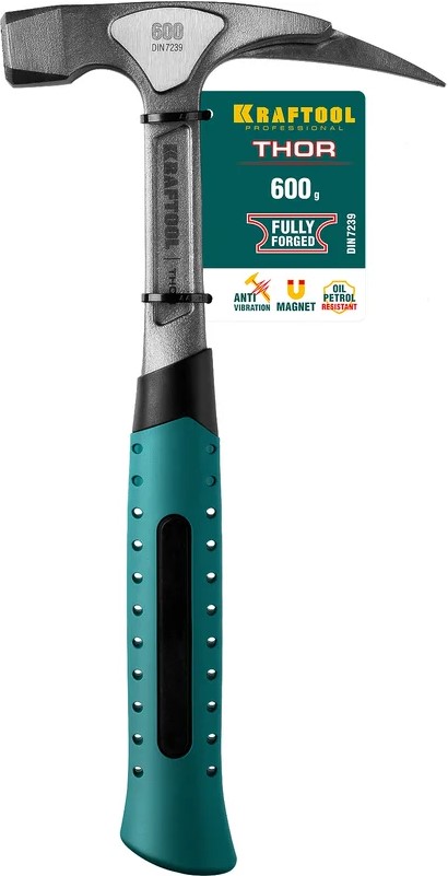 

Молоток Kraftool Thor 20181 Kraftool кровельщика, 600г. цельнокованый, с магнитом, Thor