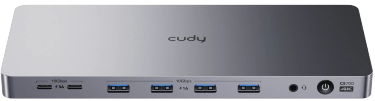 

Док-станция Cudy CS700 13-In-1 10Gbps USB-C Dual 4K 150W PSU, CS700