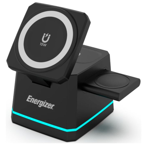 Изображение товара Energizer WCP 307 — 3 в 1 беспроводное зарядное устройство 15 Вт