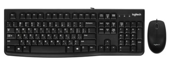 фото Клавиатура и мышь проводной комплект Logitech MK120 в Омске