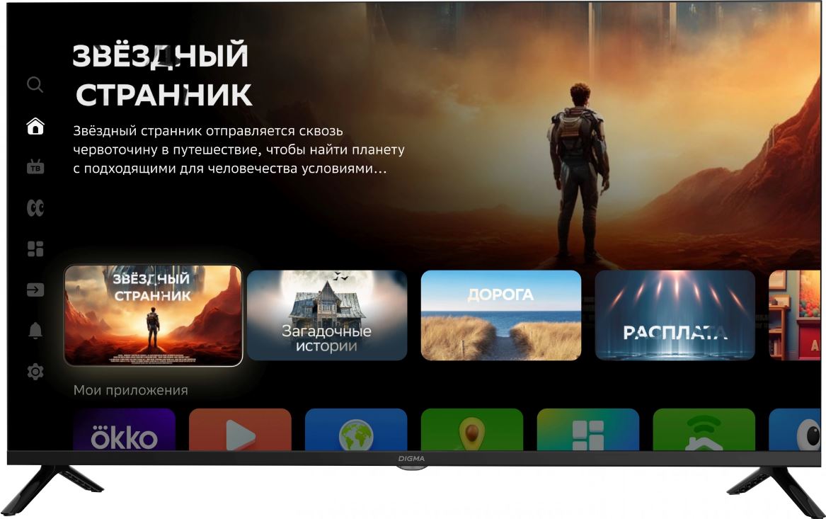 

Телевизор LED Digma DM-LED40SBB36 40" Салют ТВ Frameless Metal черный FULL HD 60Hz DVB-T DVB-T2 DVB-C DVB-S DVB-S2 USB WiFi Smart TV, DM-LED40SBB36