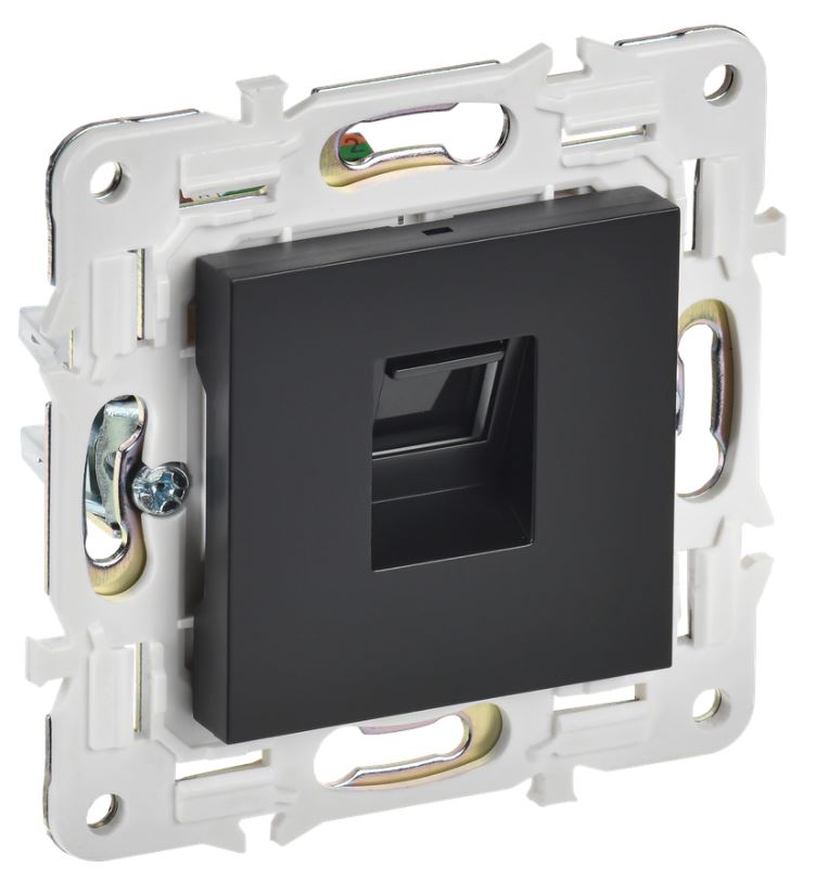 

Розетка компьютерная IEK SK-K10-1-K02 SKANDY RJ45 кат.5E SK-K01Bl Черный, SK-K10-1-K02