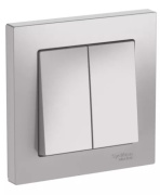 фото Выключатель двухклавишный  Systeme Electric ATN000352S