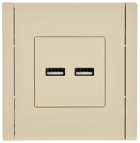 Изображение товара Встраиваемая USB-розетка IEK FP-U21-D31-K10 для дома и офиса