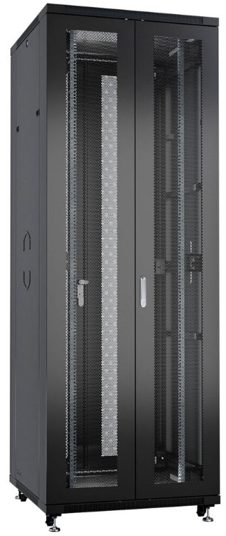 

Шкаф напольный 19", 42U Cabeus ND-05C-42U80/120-BK 800x1200x2055mm, передняя и задняя перфорированные двери, ручка с замком, черный, ND-05C-42U80/120-BK