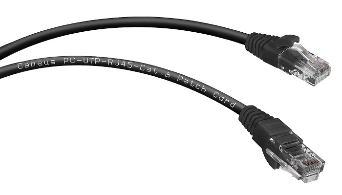 фото Кабель патч-корд U/UTP 6 кат. 1,5м  Cabeus PC-UTP-RJ45-Cat.6-1.5m-BK