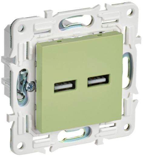 Изображение товара Розетка USB IEK SK-U21-D31-K06 для быстрой зарядки устройств 2 порта