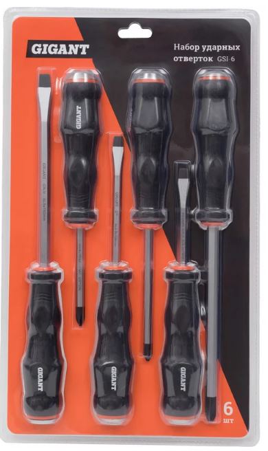 

Набор отверток Gigant GSI-6 ударных 6 шт, GSI-6