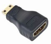 

Переходник Gembird HDMI-miniHDMI A-HDMI-FC 19F/19M, золотые разъемы, пакет, HDMI-miniHDMI