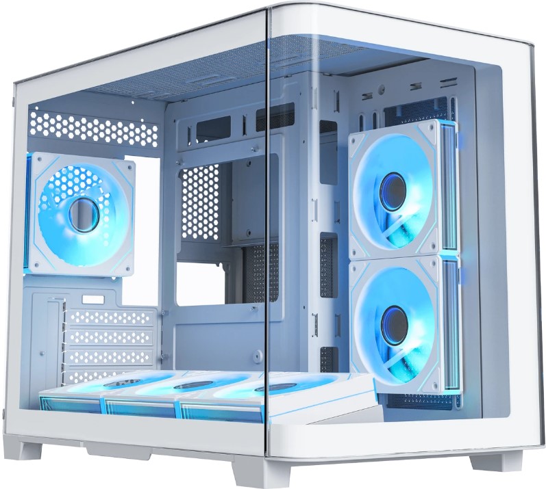 

Корпус mATX Xastra QR500M 6ARGB-FM-C10-UC белый, без БП, USB Type-C, QR500M 6ARGB-FM-C10-UC