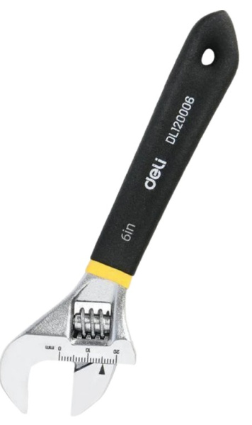 Изображение товара Длинный регулируемый разводной ключ Deli DL120006 150 мм