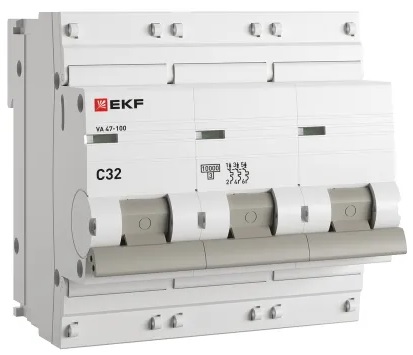

Автоматический выключатель EKF mcb47100-3-32C-pro 3P 32А (C) 10kA ВА 47-100 PROxima, mcb47100-3-32C-pro