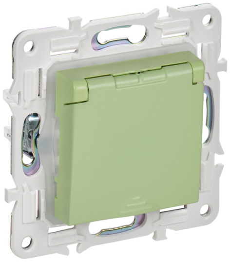 фото Розетка с заземлением с крышкой IEK SK-R16-16-44-K06 в Уфе