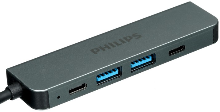 

Разветвитель Philips SWV6115G/59 USBС - HDMI+USB+PD 5в1 длина кабеля 10см, SWV6115G/59