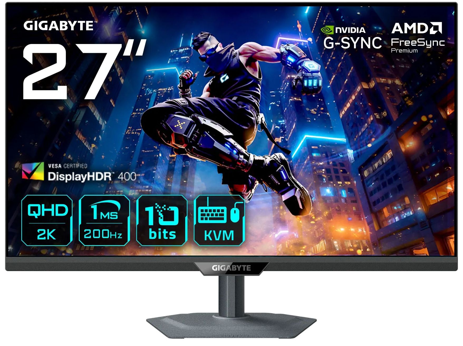 

Монитор 27" GIGABYTE M27Q2 QD 2560x1440, LED, 16:9, IPS, 350cd, 1000:1, 0.5ms, 178гр/178гр, DP, HDMI, USB, 200Hz, black, M27Q2 QD