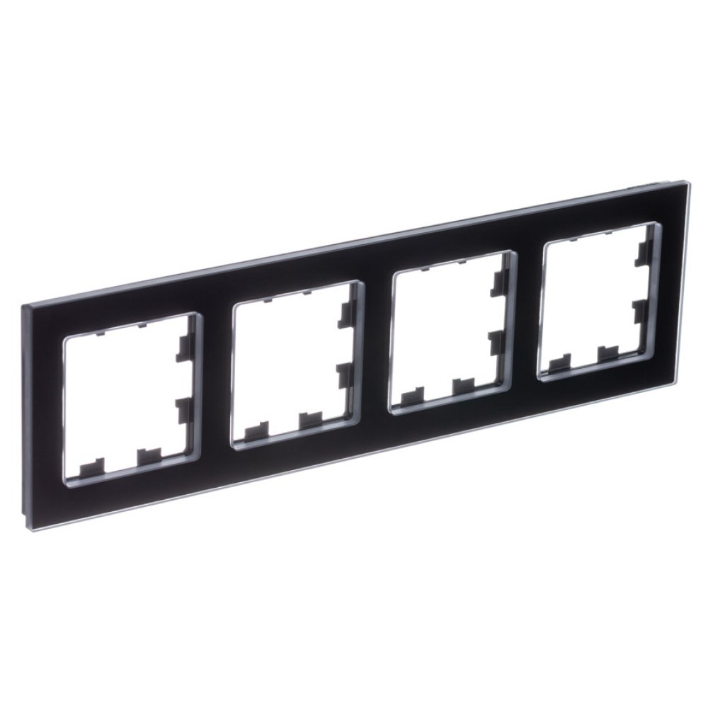 

Рамка четверная Systeme Electric ATN361004 AtlasDesign NATURE Натуральное стекло Черный, ATN361004