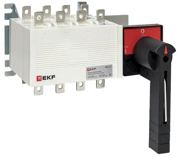 

Рубильник-переключатель EKF pscs-100-4 100A 4P c рукояткой управления для прямой установки PowerSwitch, pscs-100-4