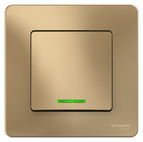 

Выключатель Schneider Electric BLNVS010114 1-клавишный с подсветкой, 10А, 250B Титан внутр, BLNVS010114