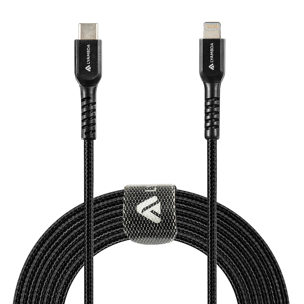 

Кабель интерфейсный Lyambda LCL25-BK Type-C(m)/Lightning(m), 3A, 2,5м, чёрный, LCL25-BK