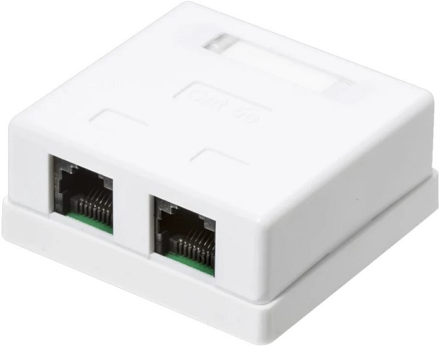 

Розетка настенная TWIST J-8P8C-C5E-2P-TWCS 2 порта RJ-45 8p8c, cat. 5e, на плате., J-8P8C-C5E-2P-TWCS