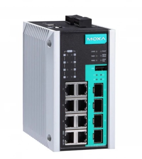 

Коммутатор PoE MOXA EDS-G512E-8PoE-4GSFP-T 8x10/100/1000BaseT PoE/PoE+ ports, 4 100/1000BaseSFP slots, EDS-G512E-8PoE-4GSFP-T