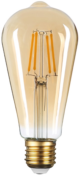 

Лампа светодиодная WOLTA WF-ST64-10W2.4KE27 FILAMENT 10Вт 2400K E27, WF-ST64-10W2.4KE27