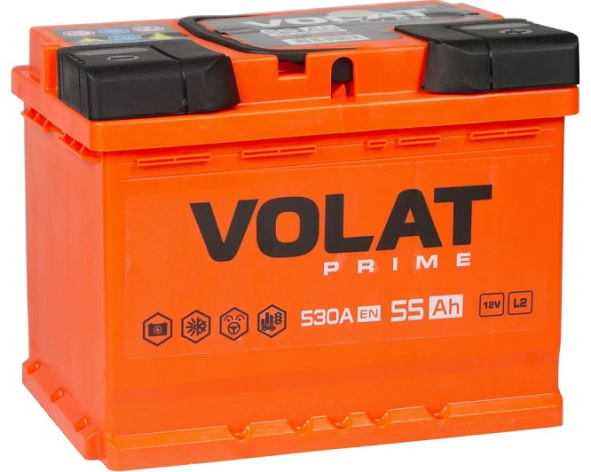 Изображение товара Автомобильный аккумулятор VOLAT Prime 55Ah R+ 12В негерметичный