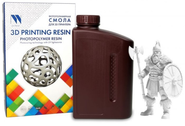 Изображение товара Фотополимерная смола NVP NV-3D-STD-RESIN-WHITE с белым цветом