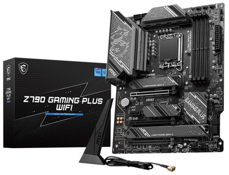 

Материнская плата ATX MSI Z790 GAMING PLUS WIFI (LGA1700, Z790, 4*DDR5 (7200), 6*SATA 6G RAID, 4*M.2, 4*PCIE, 2.5Glan, WiFi, BT, HDMI, DP, USB Type-C,, Z790 GAMING PLUS WIFI