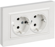 фото Розетка двухместная с заземлением  IEK BR-R28-16-K91-F