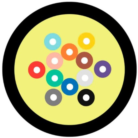 Изображение товара Кабель волоконно-оптический TELCORD FK-D-IN/OUT-50-12-HFFR-BK 2000м