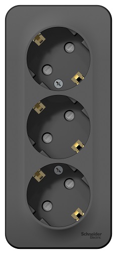 

Розетка Schneider Electric BLNRA011316 3-я с/з со шторками 16А, 250В, изолир. пластина Антрацит наруж, BLNRA011316