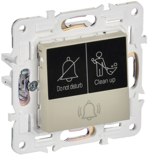 

Кнопка звонка IEK SK-V14-2-10-K10 SKANDY с индикацией для отелей 10А SK-V17B бежевый, SK-V14-2-10-K10