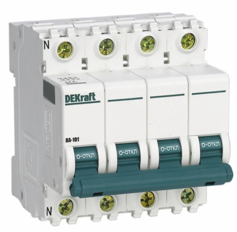 Изображение товара Автоматический выключатель DEKraft 11270DEK для защиты цепей 16 А IP40 3 полюса