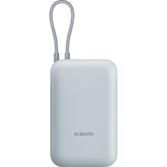 

Аккумулятор внешний Xiaomi power bank BHR9073GL 10000mAh (Integrated Cable) Ice Blue GL, power bank