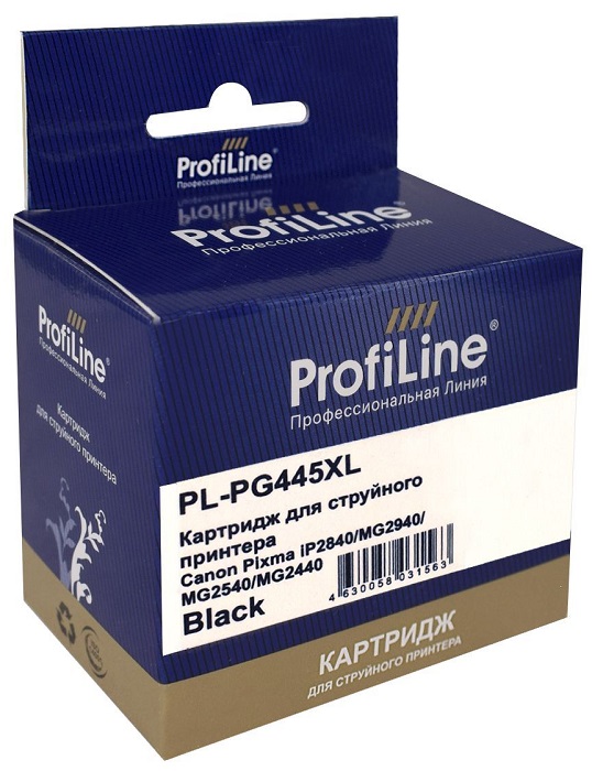 

Картридж ProfiLine PL_PG-445XL_BK струйный для принтеров Canon PIXMA-TS204/TS304/MX494/MG2400/MG2440/MG2500/MG2540/MG2545/IP2840/IP2845/MG2940/MG2945/, PL_PG-445XL_BK