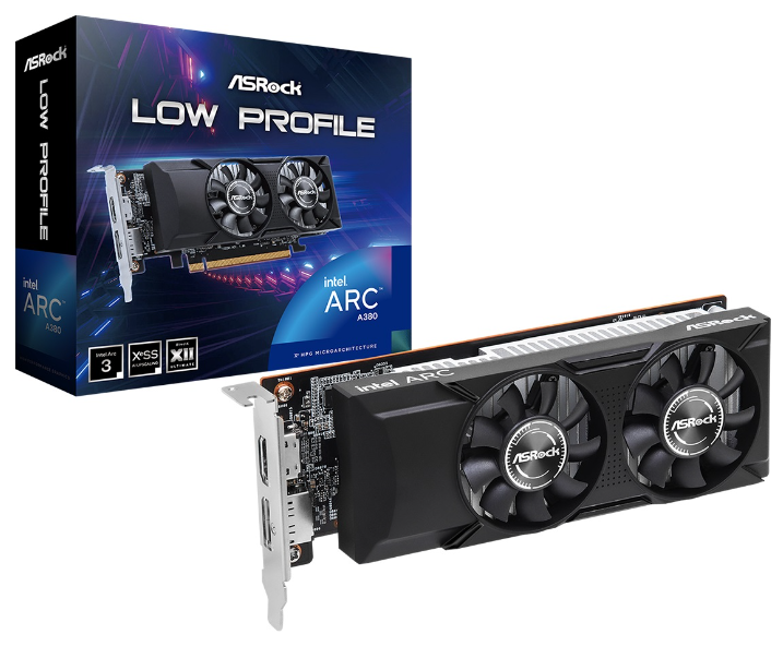 

Видеокарта PCI-E ASRock Arc A380 (A380 LP 6G) 6GB GDDR6 96bit 6nm 2000/15500MHz HDMI/DP RTL, Arc A380 (A380 LP 6G)