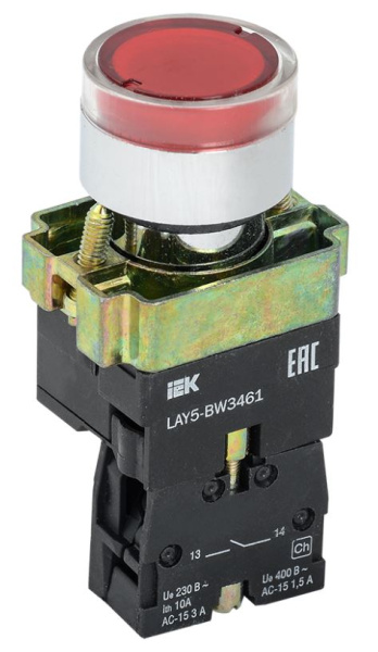 Изображение товара Кнопка управления IEK BBT50-BW-K04 с подсветкой для врезных установок