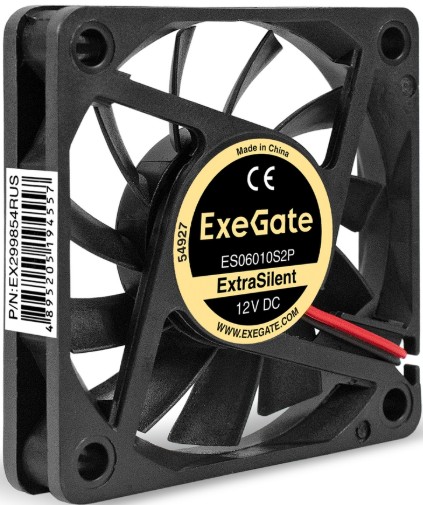 

Вентилятор для корпуса Exegate 12В DC ExtraSilent ES06010S2P EX299854RUS 60mm, 2000rpm, 16dBa, 12В DC ExtraSilent ES06010S2P
