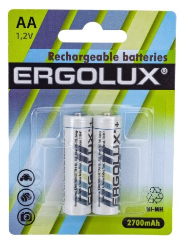 Изображение товара Аккумуляторы Ergolux AA-2700mAh Ni-MH (FR6, LR6, R6) 1.2 В