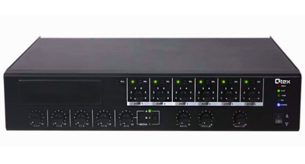 Изображение товара Микшер-усилитель Qtex QAA MPRO480 мощностью 480 Вт