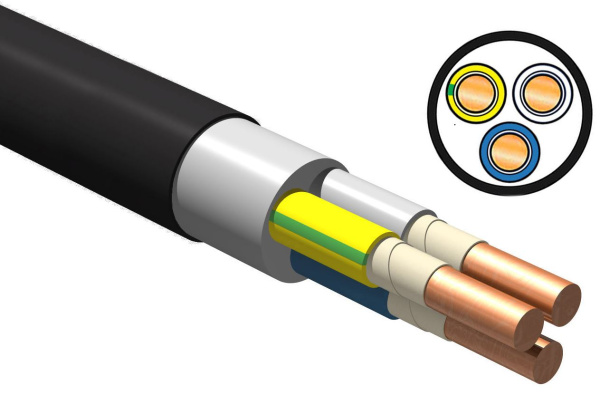 Изображение товара Кабель ВВГнг(А)-LSLTx 3х2.5 медь ПВХ ГОСТ для электропроводки