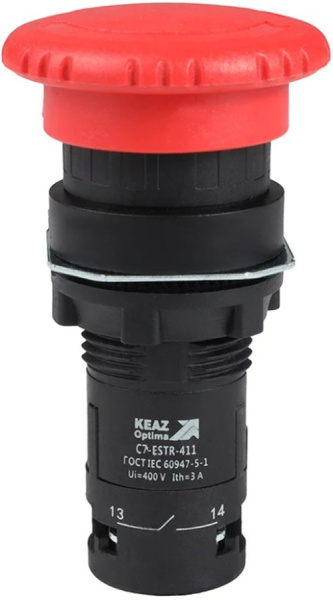 Изображение товара КЭАЗ OptiSignal Compact D22 C7-ESTR-411 – аварийная кнопка 22 мм