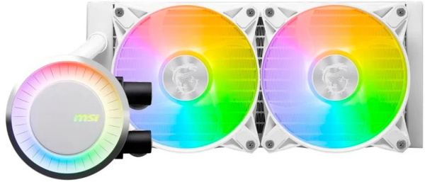 Изображение товара Система охлаждения MSI MAG CORELIQUID E240 WHITE для ПК с эффективным водяным охлаждением