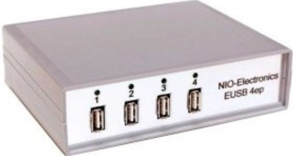 Изображение товара Концентратор Nio-Electronics NIO-EUSB 4EPRM для USB и Ethernet высокоскоростной