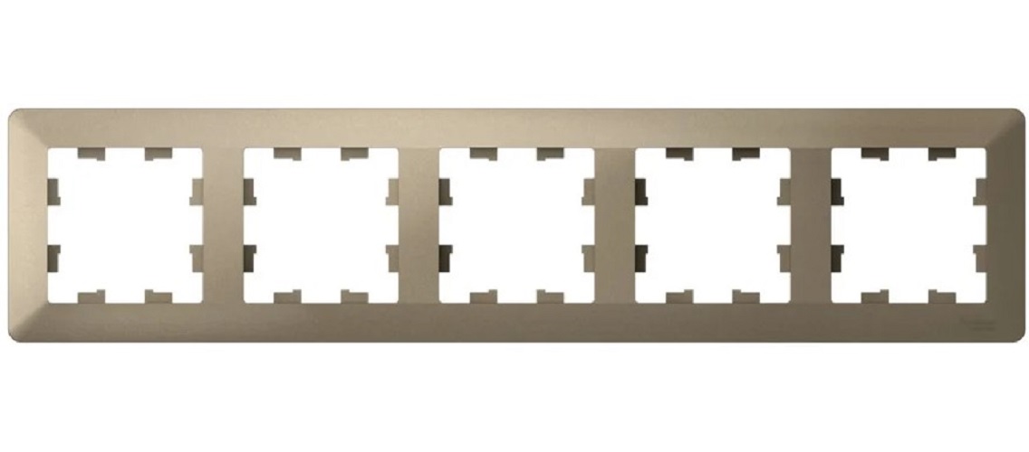 

Рамка пятерная Systeme Electric ATN220505 ATLASDESIGN AIR ШАМПАНЬ/дымчатый черный, ATN220505