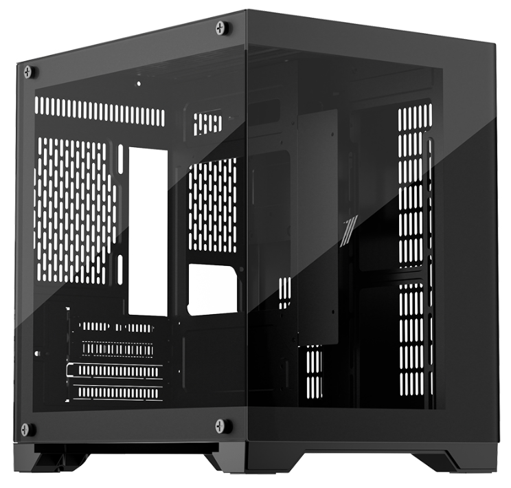 

Корпус mATX 1STPLAYER MEGAVIEW MV5-T MV5-TP-BK черный, без БП, боковая и передняя панель из закаленного стекла, 2*USB 3.0, audio, MEGAVIEW MV5-T
