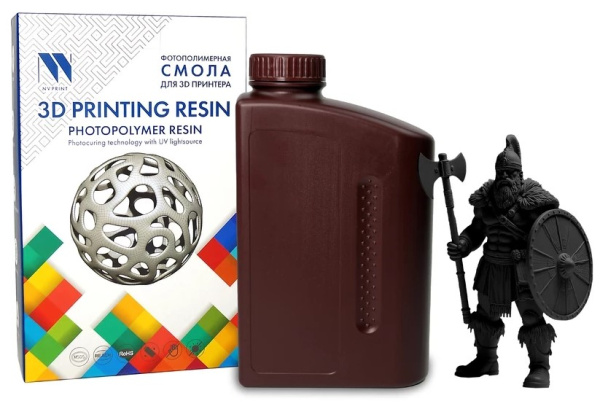 Изображение товара Фотополимерная смола NVP NV‑3D‑TGN‑RESIN‑BLACK для 3D‑печати 1000 г
