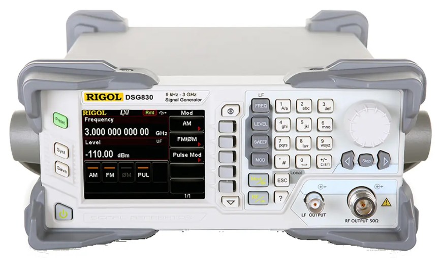 

Генератор сигналов Rigol DSG830 9kHz-3GHz,-100dBc/Hz Phase Noise,+13dBm to -110dBm, Amplitude Accuracy<0.5dB, 2ppm, DSG830