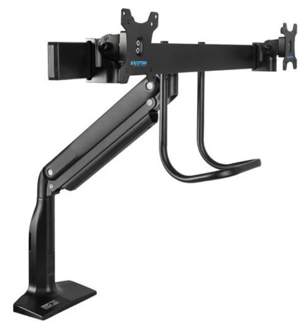 

Кронштейн Kromax 90634 для мониторов OFFICE-20 черный (настольный для мон. 17"-35", max 2x10 кг, 6 ст св., нак. +45°-22°, пов. ±32°) (90634), 90634